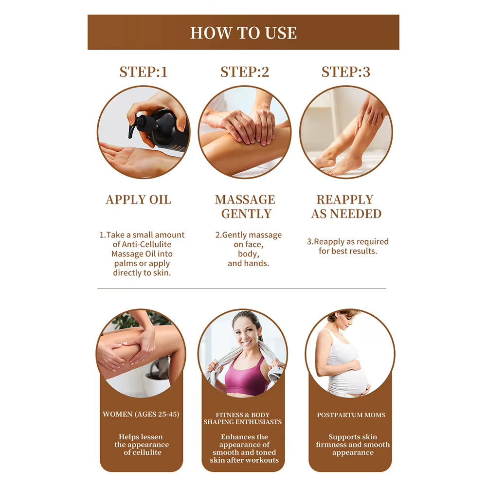 Anti-Cellulite Firming Massage Oil with Collagen & Stem Cells